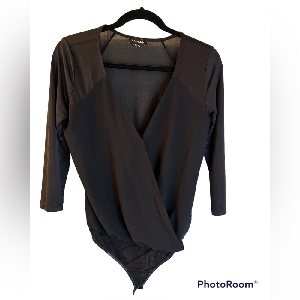 🩷5/$10 Bebe black one piece bodysuit S/P